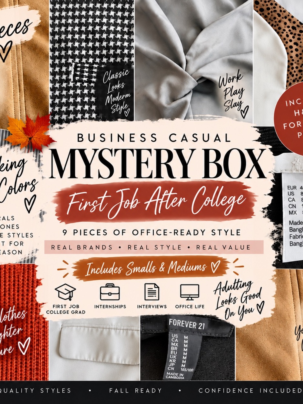 🍂 Fall 8-Piece Business Casual Mystery Box | Women’s/Juniors S/M | First Job Aft